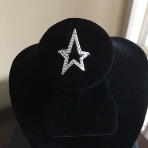 Silvertone Star Ring